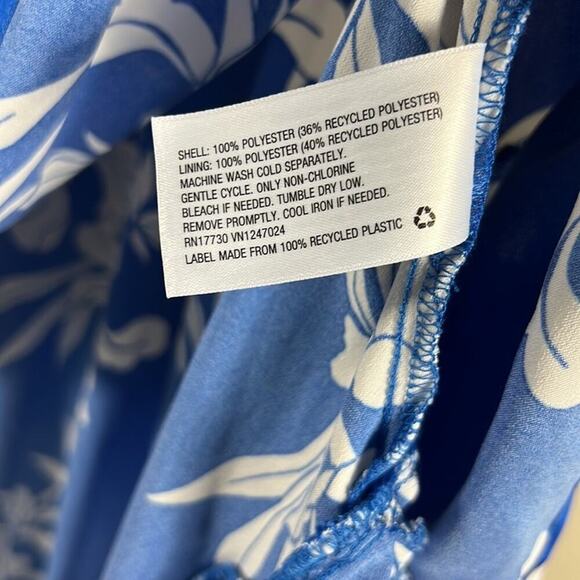 Alexis for Target Blue Satin Floral High Low Dress - Picture 8 of 8